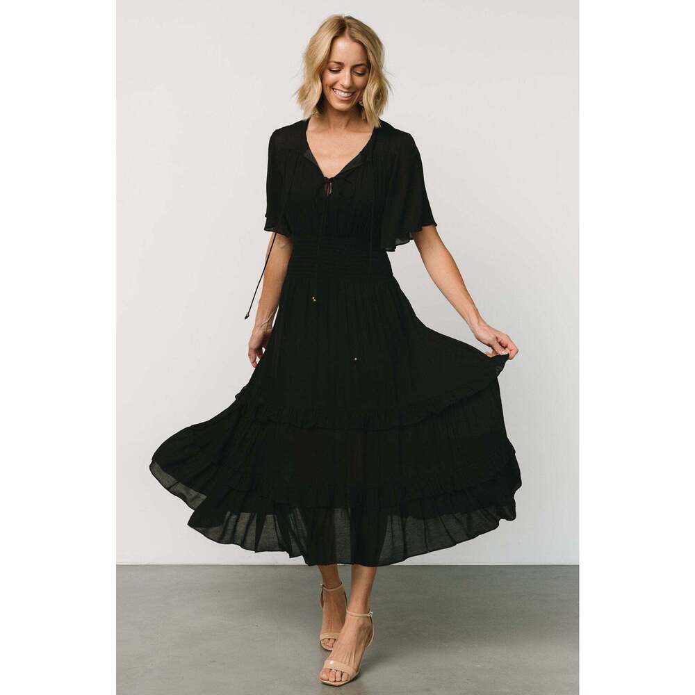 Baltic Born Spell Boho Midi Dress | Black Size L